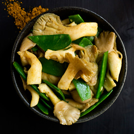 Curried Oyster Mushrooms