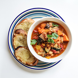 Autumn Veggie Stew / Cheese Toasts