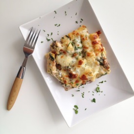 Chicken and Mushroom Pasta Bake