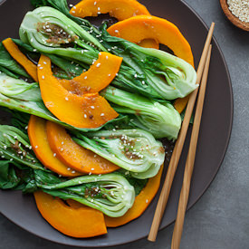 Pumpkin and Bok Choy w/ Sesame