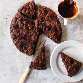 Chocolate Pecan Brownie Tart