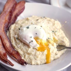 Breakfast Polenta with Poached Egg