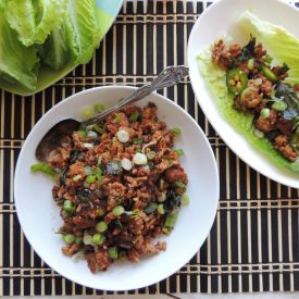 Thai Basil Chicken Lettuce Wraps