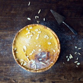 Pumpkin Tart on Almond Crust