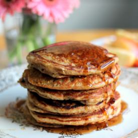 Apple Cider Cornmeal Pancakes