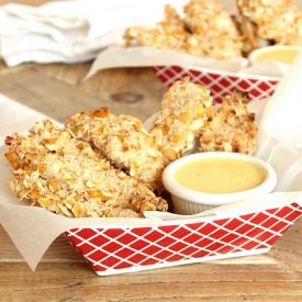 Pretzel Crusted Chicken Fingers