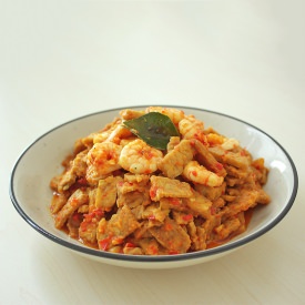 Tempeh and Shrimp in Chili Sauce