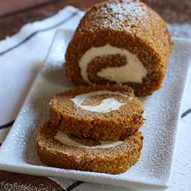 Spiced Pumpkin Cream Cheese Roll