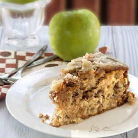 Apple Cake with Caramel Glaze