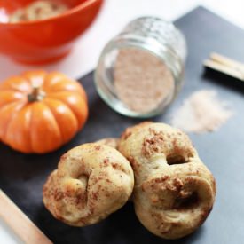 Vegan Pumpkin Spice Soft Pretzels