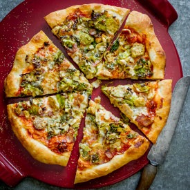 Brussels Sprouts Bacon Pizza