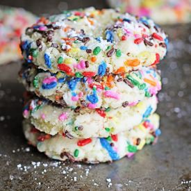 Sprinkle Crinkle Cookies