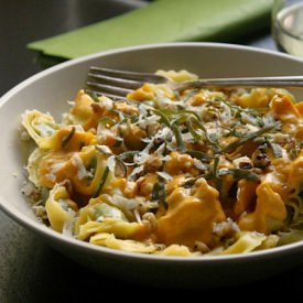 Pasta with Pumpkin Cream Sauce