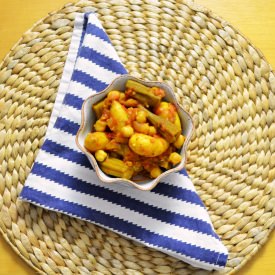 Okra, Potato, and Chickpea Tagine