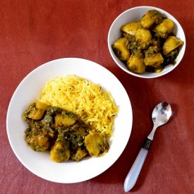 Potato and Spinach Curry