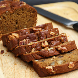 Vegan Pumpkin Walnut Bread