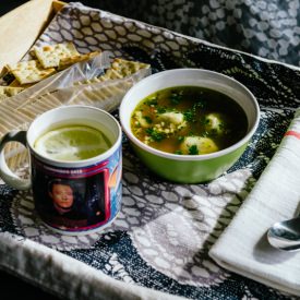 Chicken Soup with “Matzo” Balls