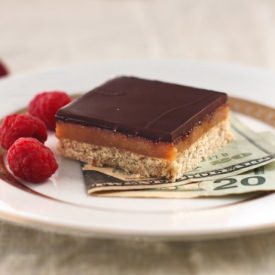 Healthy Caramel Shortbread Bars