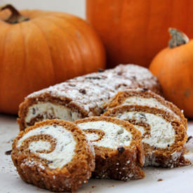 Stracciatella Pumpkin Roll