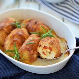 Rolls with Pickled Peppers and Feta