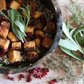 Maple Tempeh with Herbed Quinoa