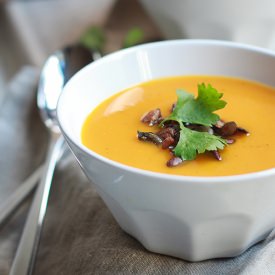 Pumpkin, Ginger & Kaffir Lime Soup