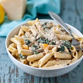 Creamy Sausage and Kale Penne