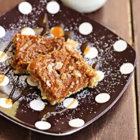 Salted Caramel Pumpkin Oatmeal Bars