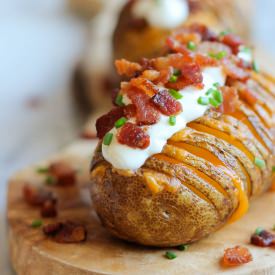 Loaded Hasselback Potatoes