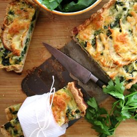 Swiss Chard, Leek and Pear Tart