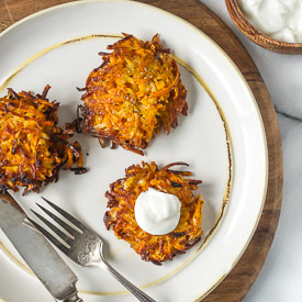 Sweet Potato Turnip  Parsnip Latkes