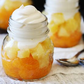 Candy Corn Fruit Parfaits