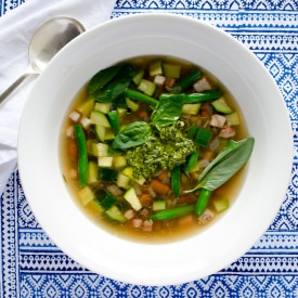 Zucchini and Freekeh Soup