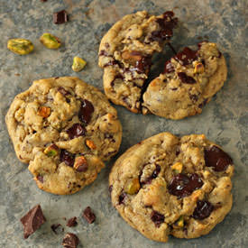 Pistachio Chocolate Chunk Cookies