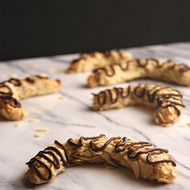 Chocolate Glazed Almond Cookies