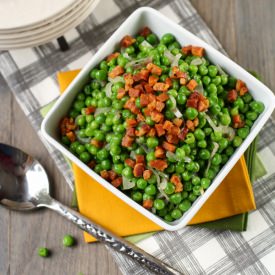 Peas with Pancetta and Shallots