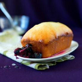Yogurt Lemon Cake with Blueberries