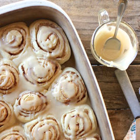 Maple Glazed Cinnamon Rolls