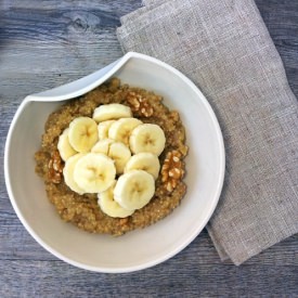 Quinoa Porridge With Banana Walnuts