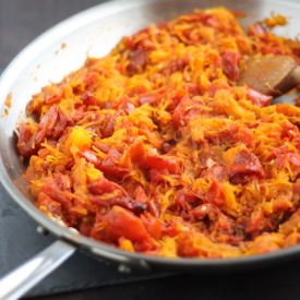 Roasted Tomatoes & Spaghetti Squash