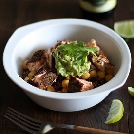 Salmon and Quinoa Burrito Bowls