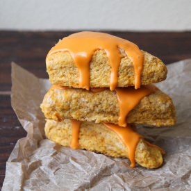 Pumpkin Scones with Maple Glaze