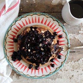 Simply Oat Pancakes with Blueberry