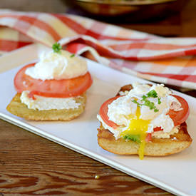 Goat Cheese Poached Egg Sandwich