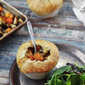 Roasted Autumn Veggie Pot Pies