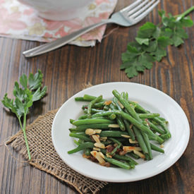 Green Beans with Almonds & Shallots