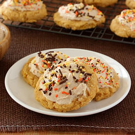 Soft Pumpkin Sugar Cookies