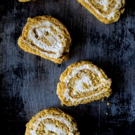 Pumpkin Maple Mascarpone Roulade