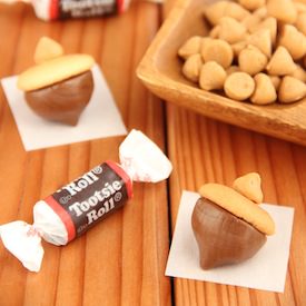 Tootsie Roll Acorns