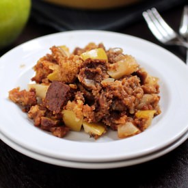 Green Apple and Sausage Stuffing